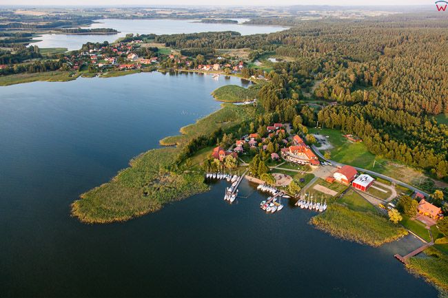Jezioro Swiecajty, okolica Ogonki. EU, PL, Warm-Maz. Lotnicze.